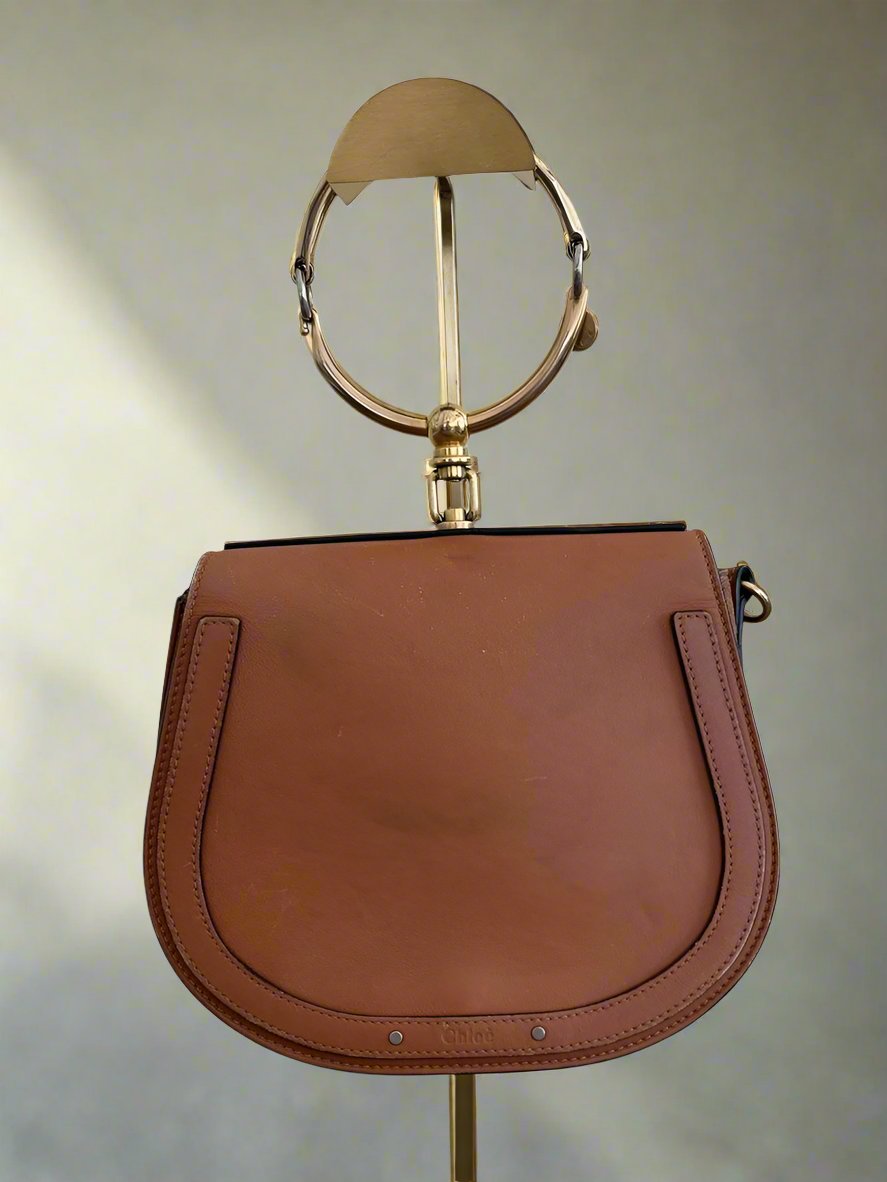 Chloe Nile Bracelet Crossbody Bag in Tan Brown Medium