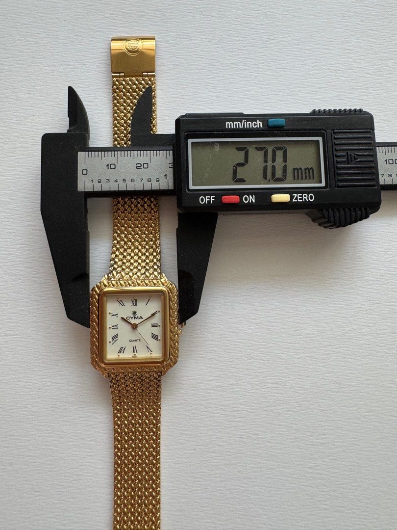 CYMA Vintage Swiss made Gold Toned Square Wrist Unisex Watch