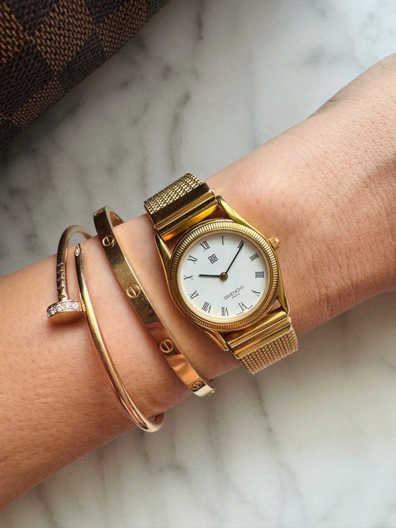 GIVENCHY Vintage Gold-Tone Mesh Bracelet Ladies Watch (Super RARE!)