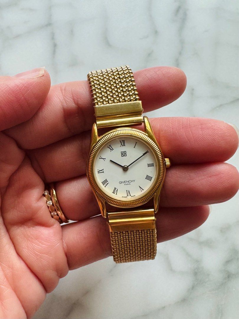 GIVENCHY Vintage Gold-Tone Mesh Bracelet Ladies Watch (Super RARE!)