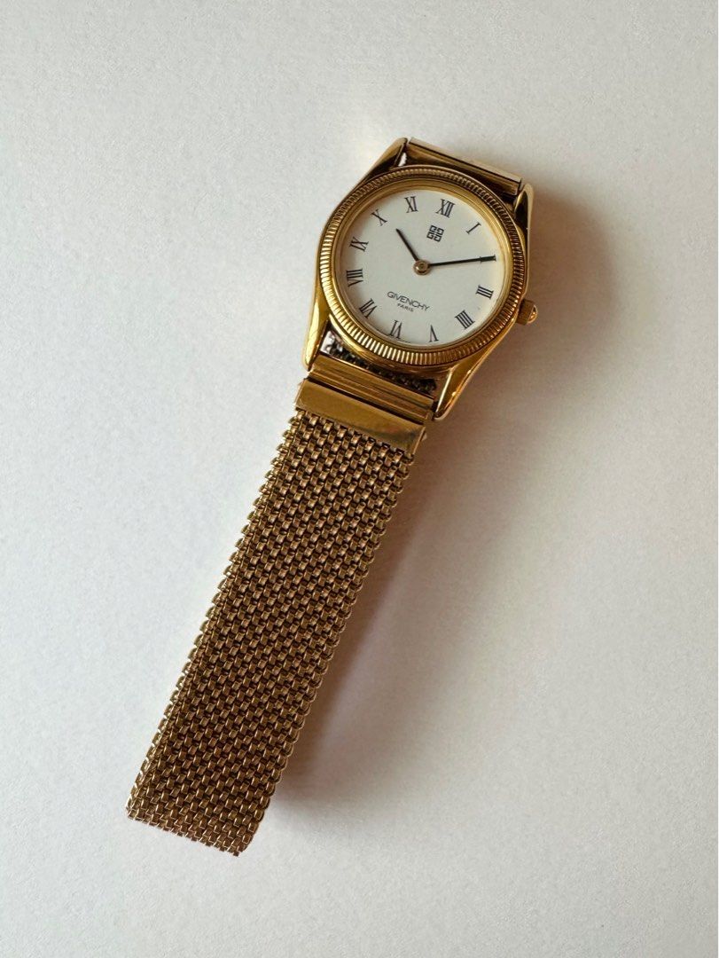 GIVENCHY Vintage Gold-Tone Mesh Bracelet Ladies Watch (Super RARE!)