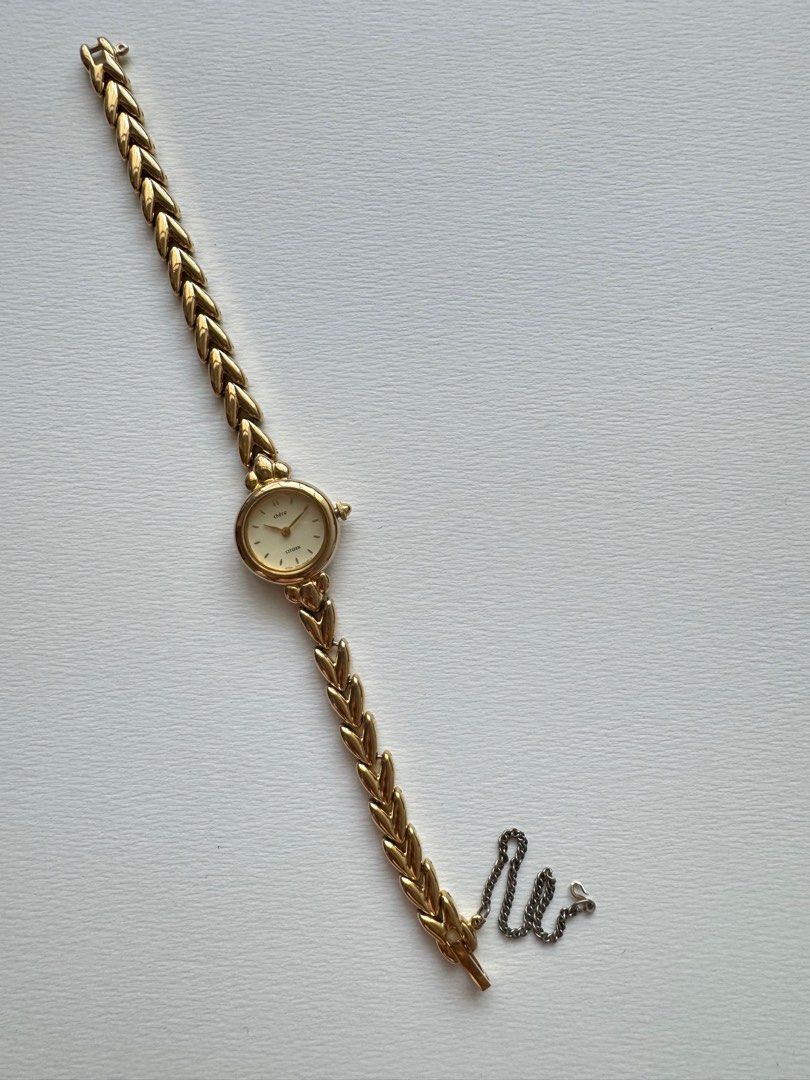 CITIZEN Chere Vintage Heart Bracelet Ladies Gold-tone Watch