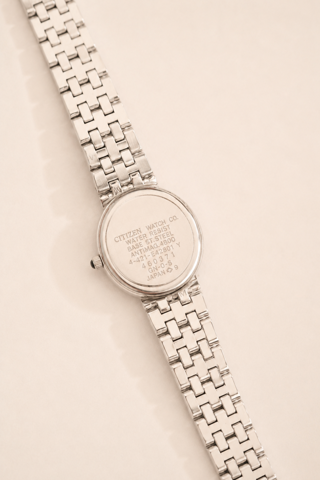 CITIZEN Exceed Vintage Ladies Silver-Tone Bracelet Watch with Diamante Face and Link Bracelet 1990s