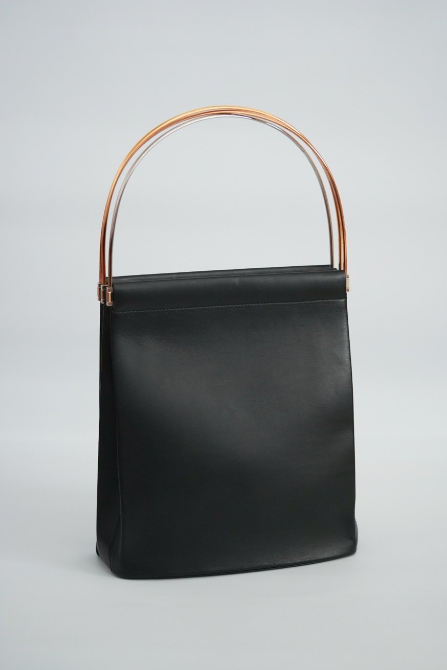 Cartier Trinity bag back view black leather