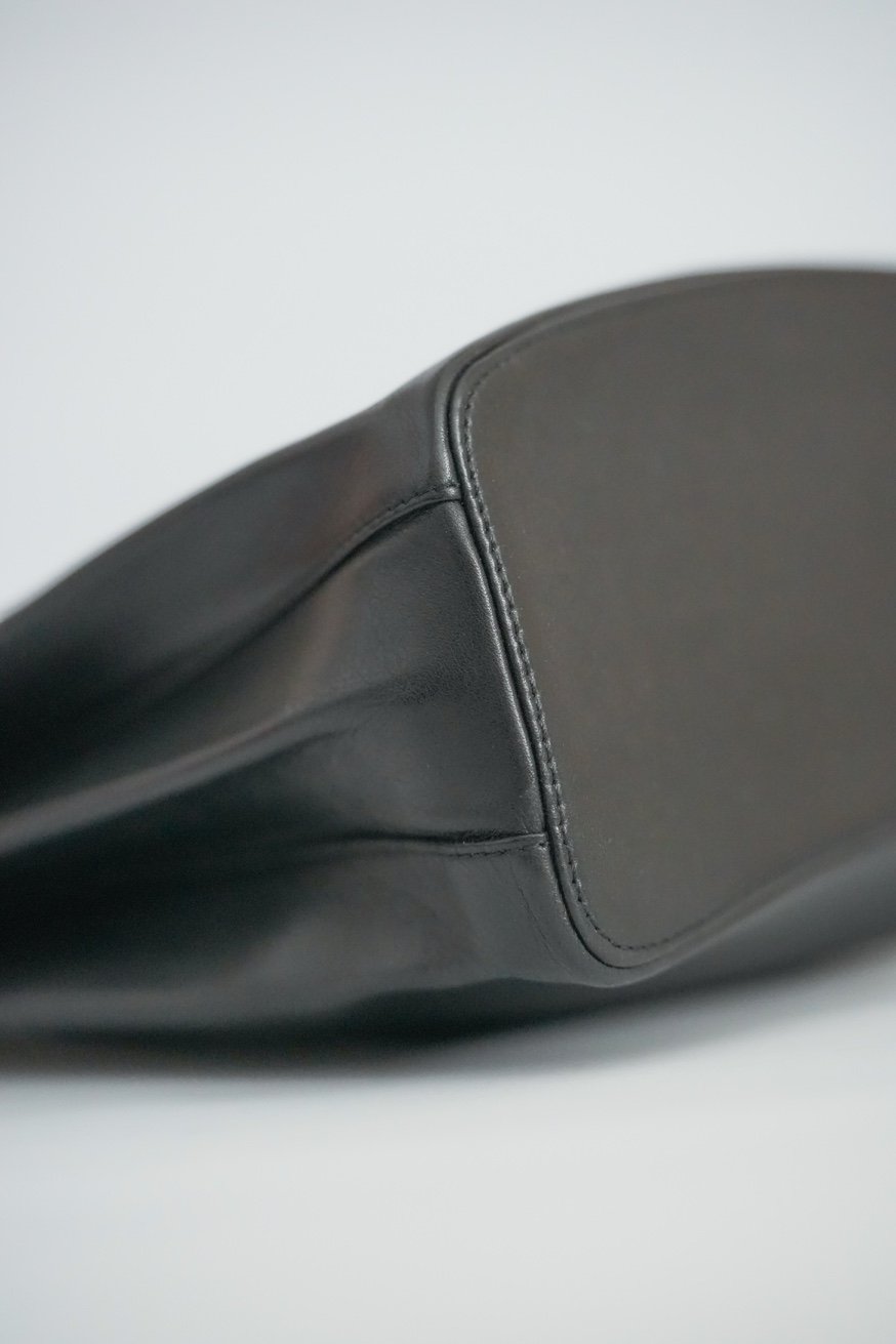 Cartier bag bottom view black calfskin stitching