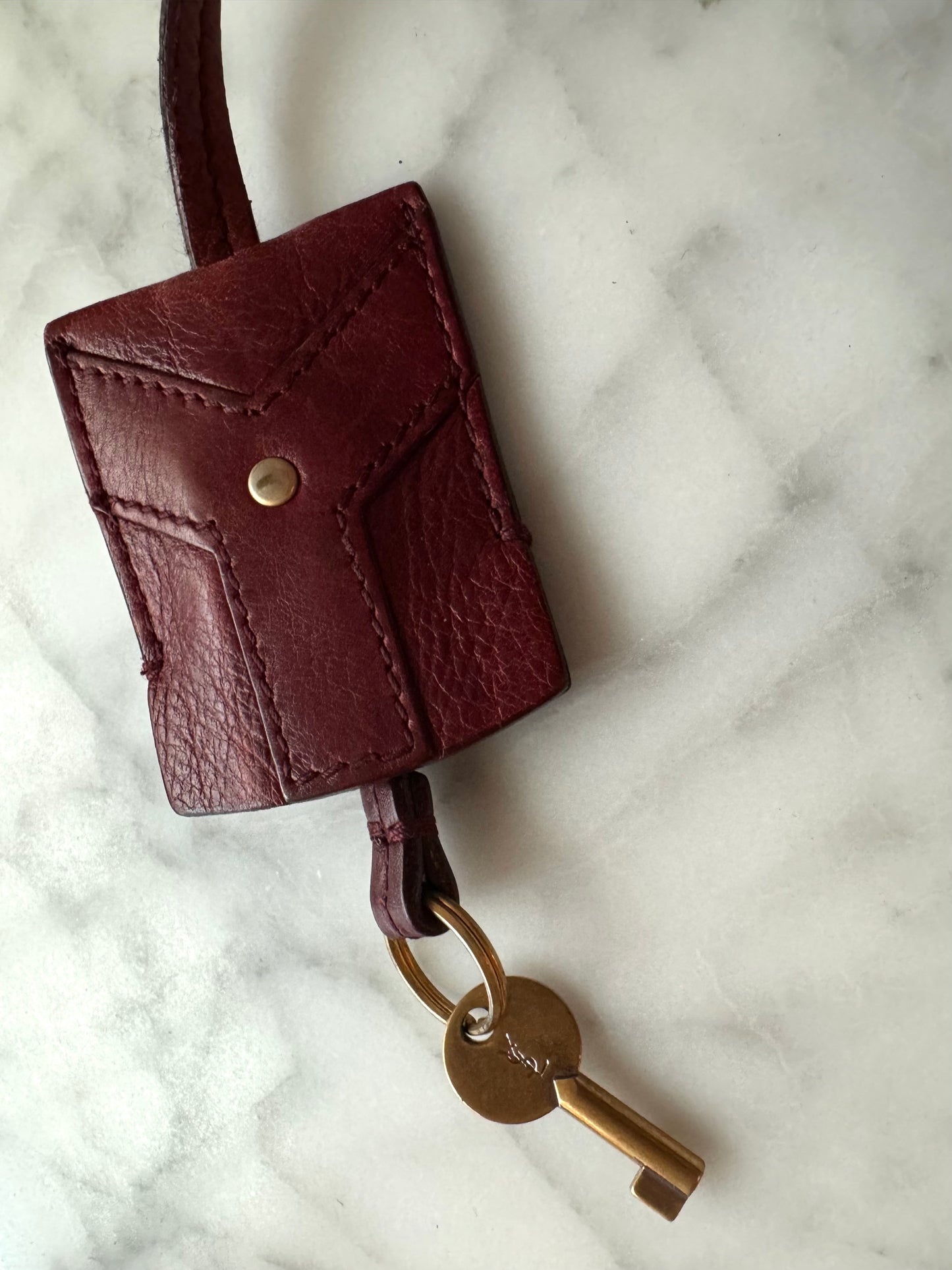 YSL Yves Saint Laurent Muse Bag in Burgundy Red Medium (Vintage)