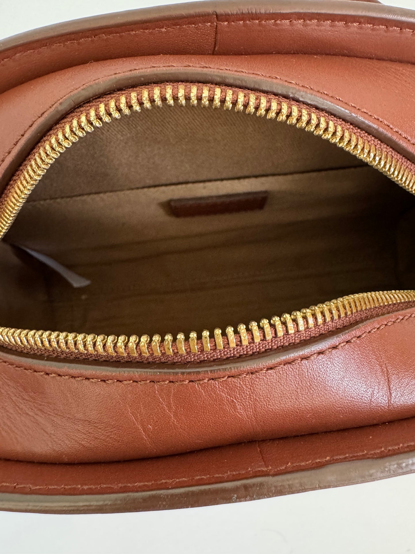A.P.C. Demi Lune Crossbody Bag in Noisette