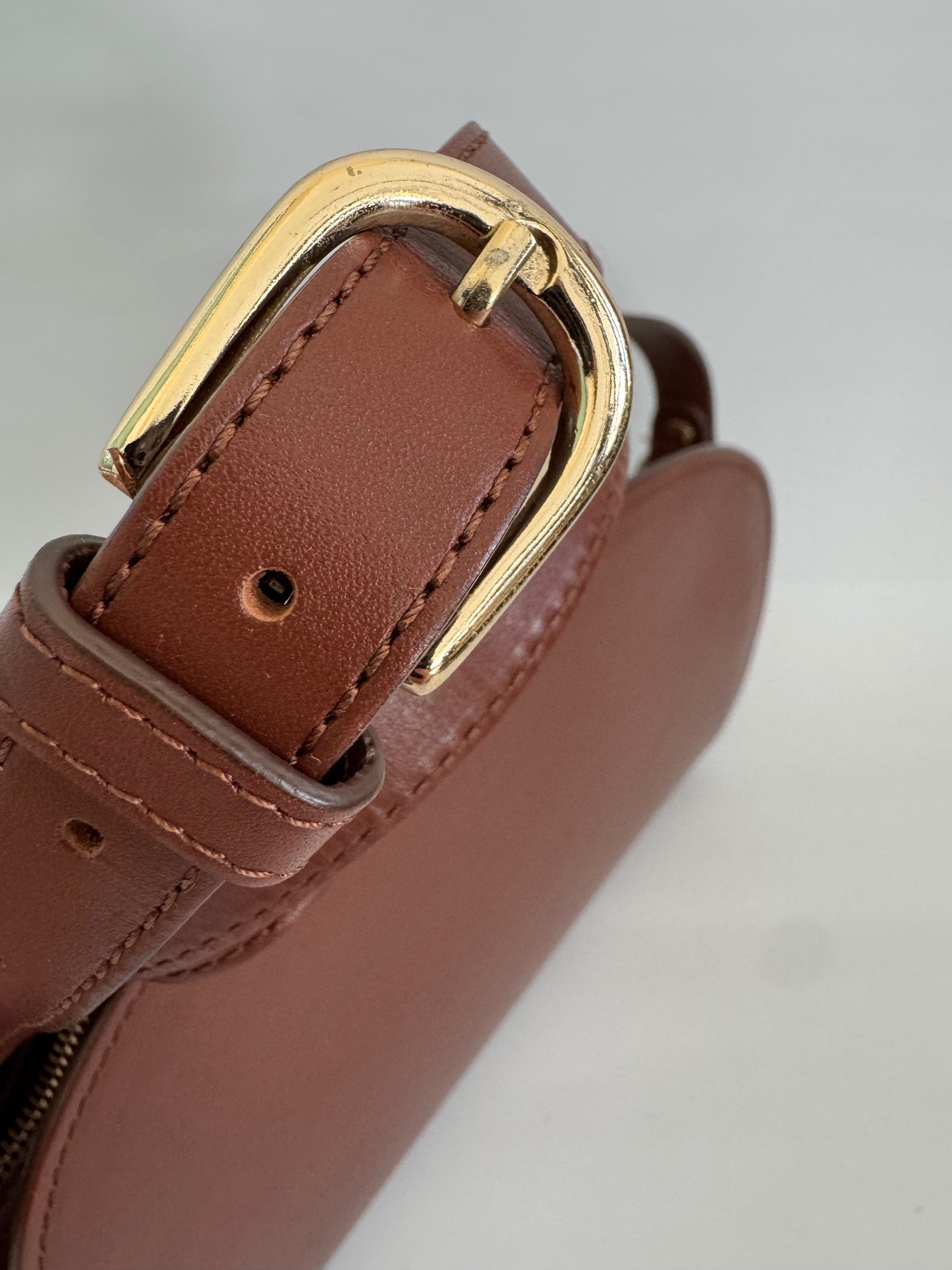 A.P.C. Demi Lune Crossbody Bag in Noisette