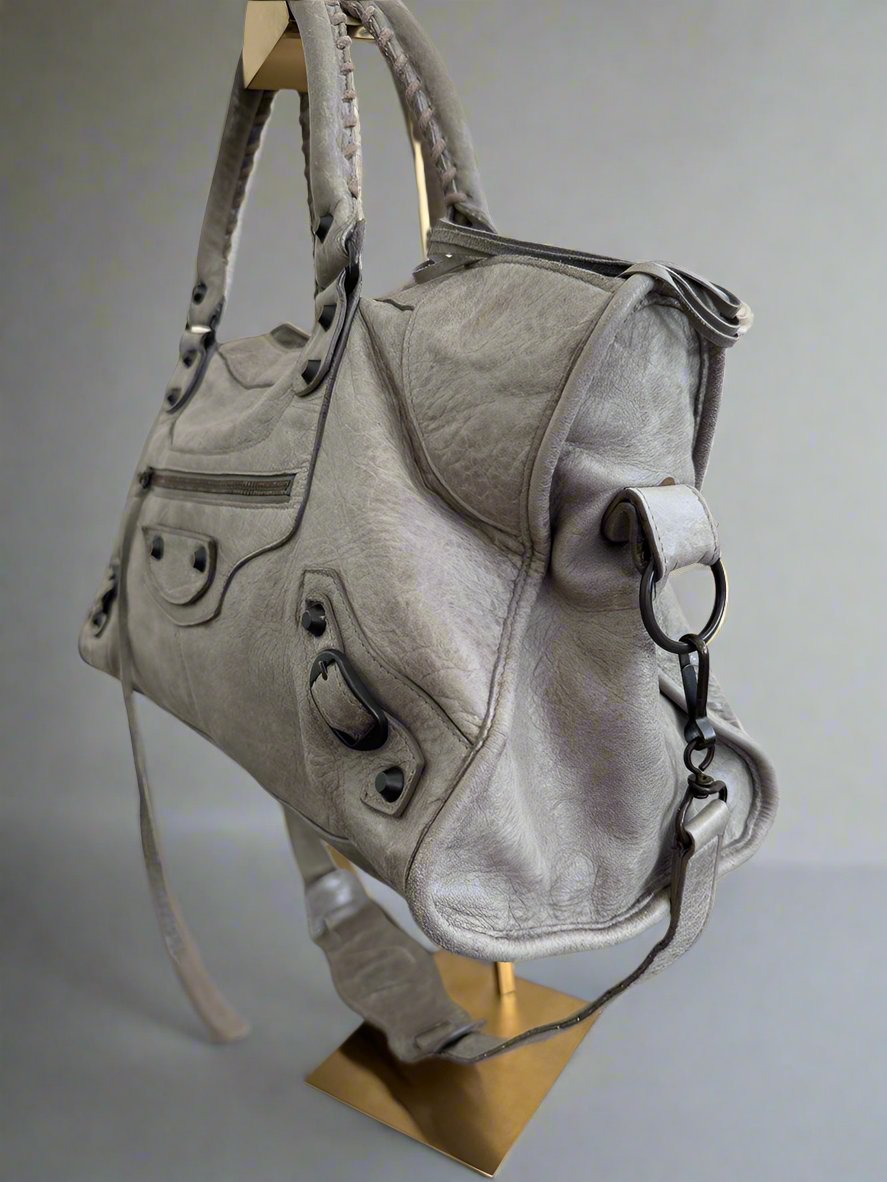 Balenciaga Part Time Bag in Galet Gray with Regular Hardware