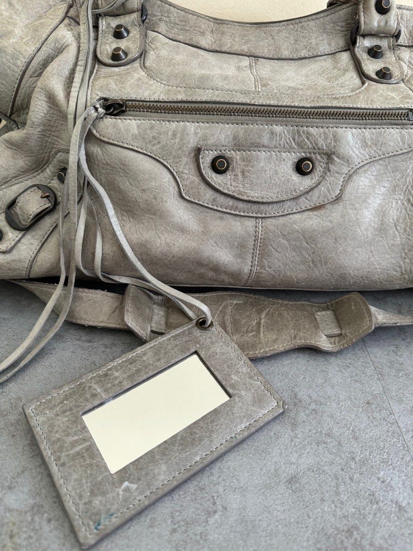 Balenciaga Part Time Bag in Galet Gray with Regular Hardware