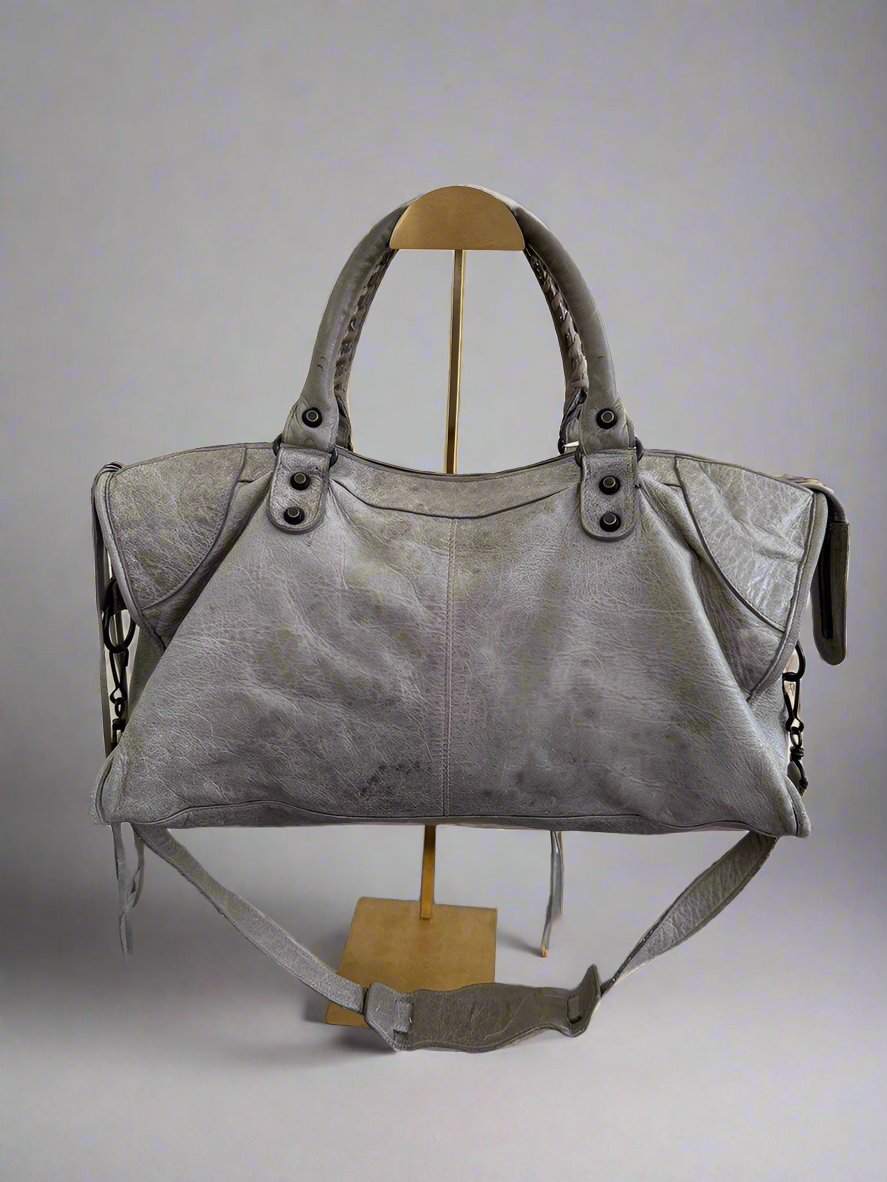 Balenciaga Part Time Bag in Galet Gray with Regular Hardware