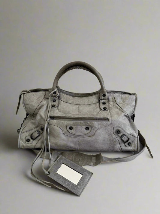 Balenciaga Part Time Bag in Galet Gray with Regular Hardware