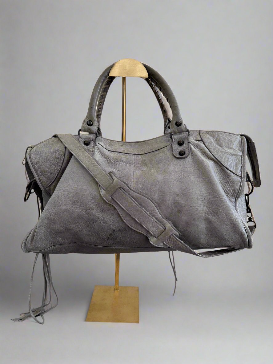 Balenciaga Part Time Bag in Galet Gray with Regular Hardware