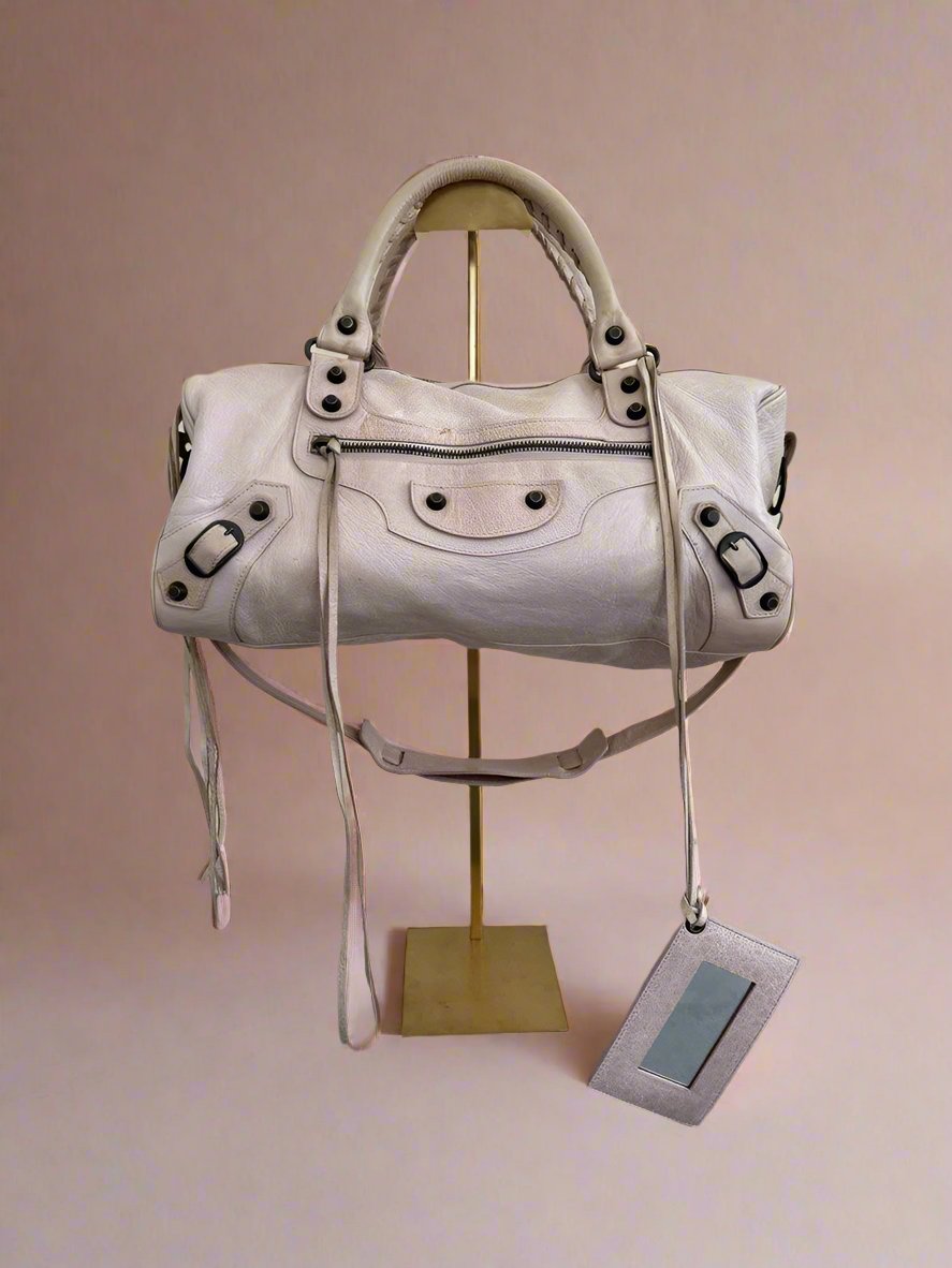 BALENCIAGA Twiggy Shoulder Bag in Pale Pink with Regular Hardware