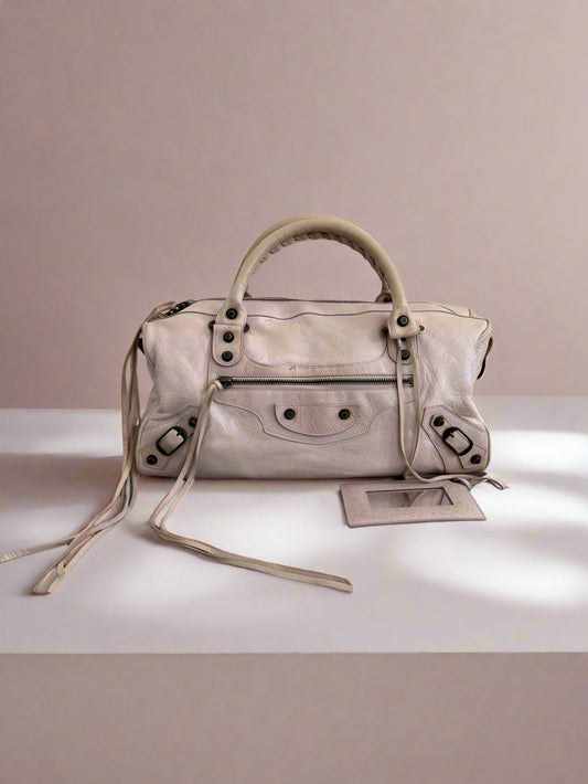 BALENCIAGA Twiggy Shoulder Bag in Pale Pink with Regular Hardware