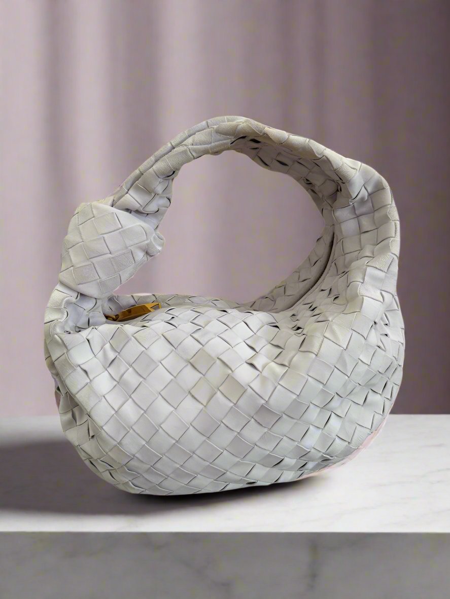 Washed Mirth BOTTEGA VENETA Teen Intrecciato Suede Shoulder Bag in Washed Mirth ...