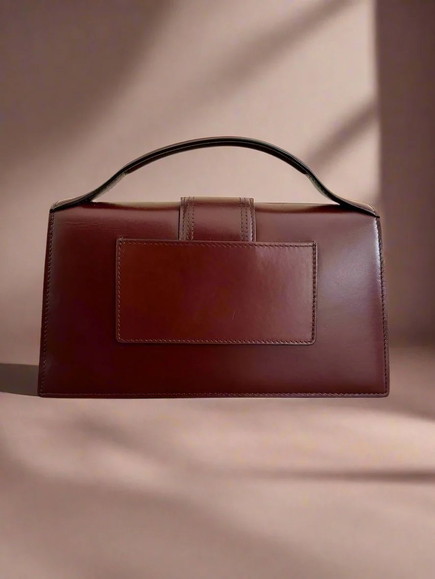 JACQUEMUS Le Grand Bambino Crossbody Bag in Brown Calf Leather