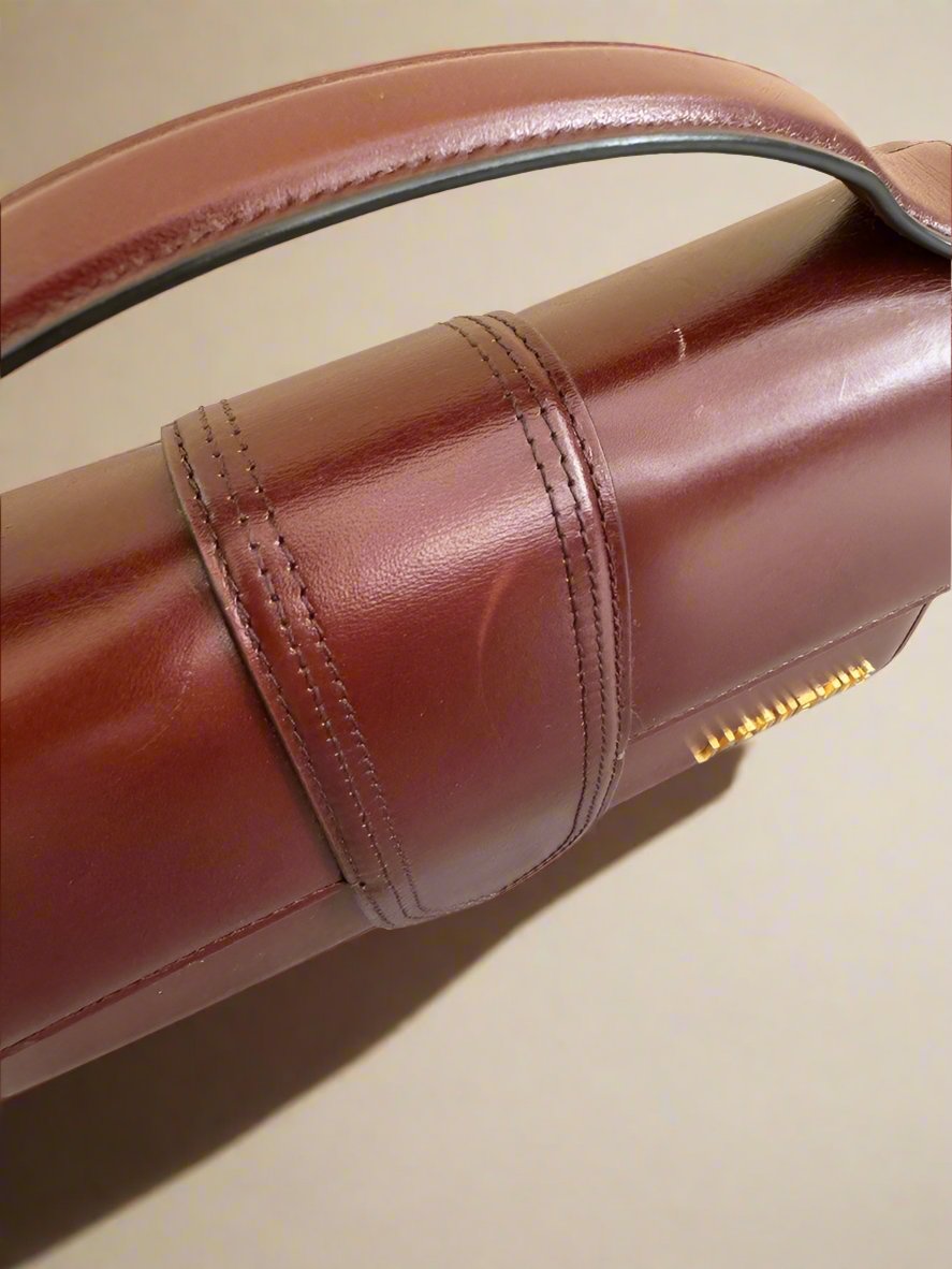 JACQUEMUS Le Grand Bambino Crossbody Bag in Brown Calf Leather