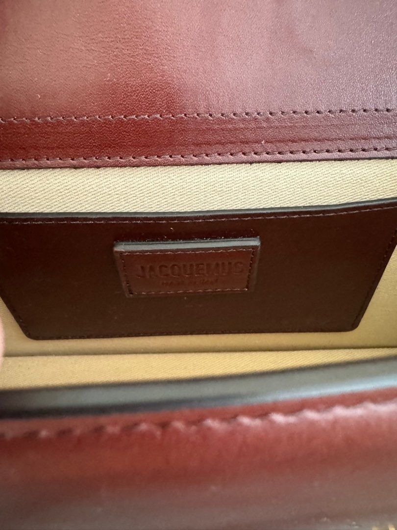 JACQUEMUS Le Grand Bambino Crossbody Bag in Brown Calf Leather