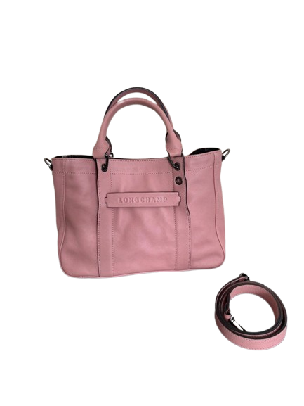 LONGCHAMP 3D Top Handle Crossbody Bag in Pink Leather Medium