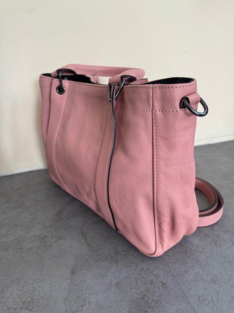 LONGCHAMP 3D Top Handle Crossbody Bag in Pink Leather Medium