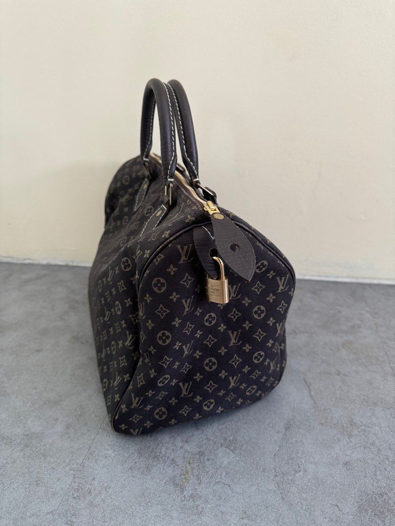 LOUIS VUITTON Monogram Ebene Mini Lin Speedy 30 Bag