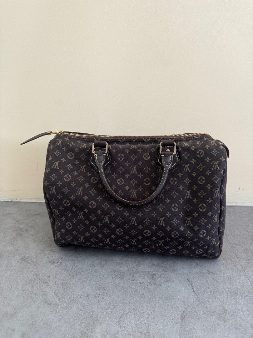 LOUIS VUITTON Monogram Ebene Mini Lin Speedy 30 Bag