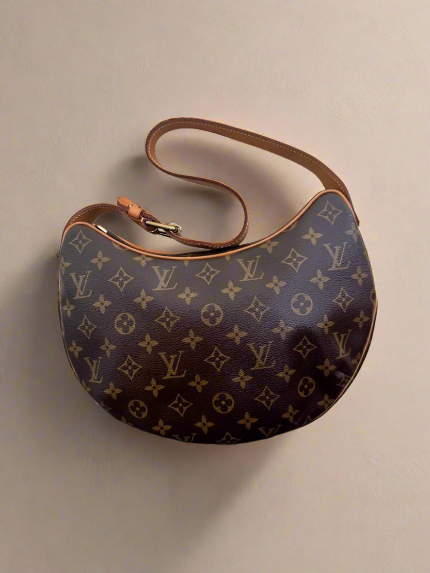 LOUIS VUITTON Monogram Croissant Hobo Bag in MM Size (2005 France Edition)