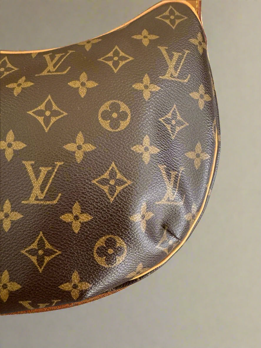 LOUIS VUITTON Monogram Croissant Hobo Bag in MM Size (2005 France Edition)