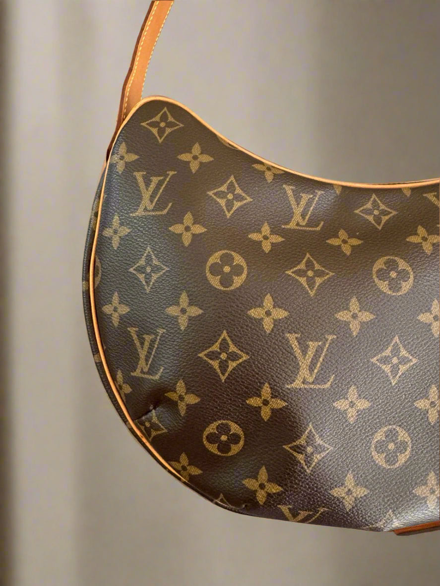 LOUIS VUITTON Monogram Croissant Hobo Bag in MM Size (2005 France Edition)