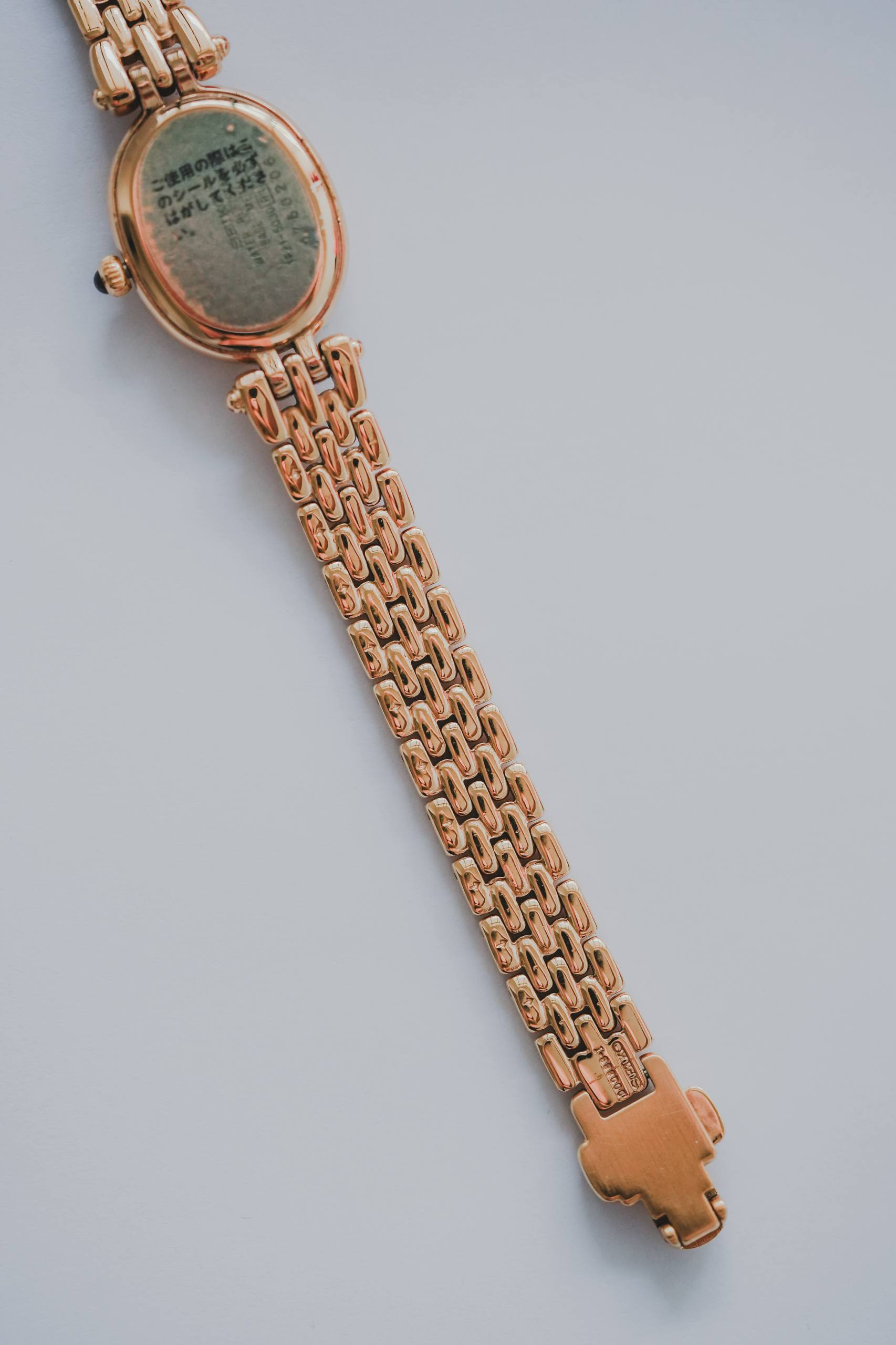 Seiko Exceline caseback with original factory sticker intact near new old stock Japan