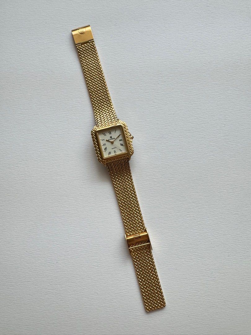 CYMA Vintage Swiss made Gold Toned Square Wrist Unisex Watch