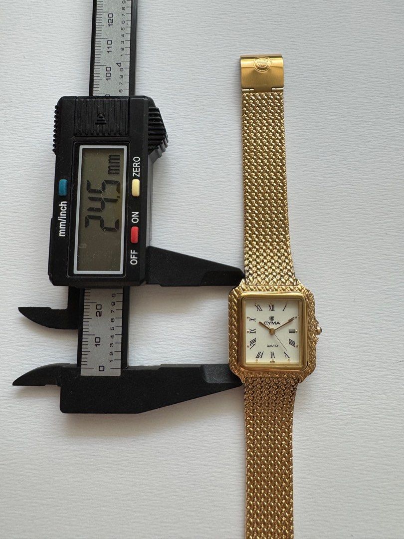 CYMA Vintage Swiss made Gold Toned Square Wrist Unisex Watch