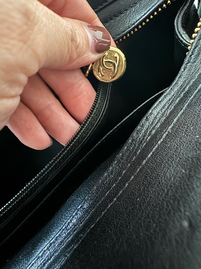 CHANEL Vintage CC Chain Lambskin Tote Bag