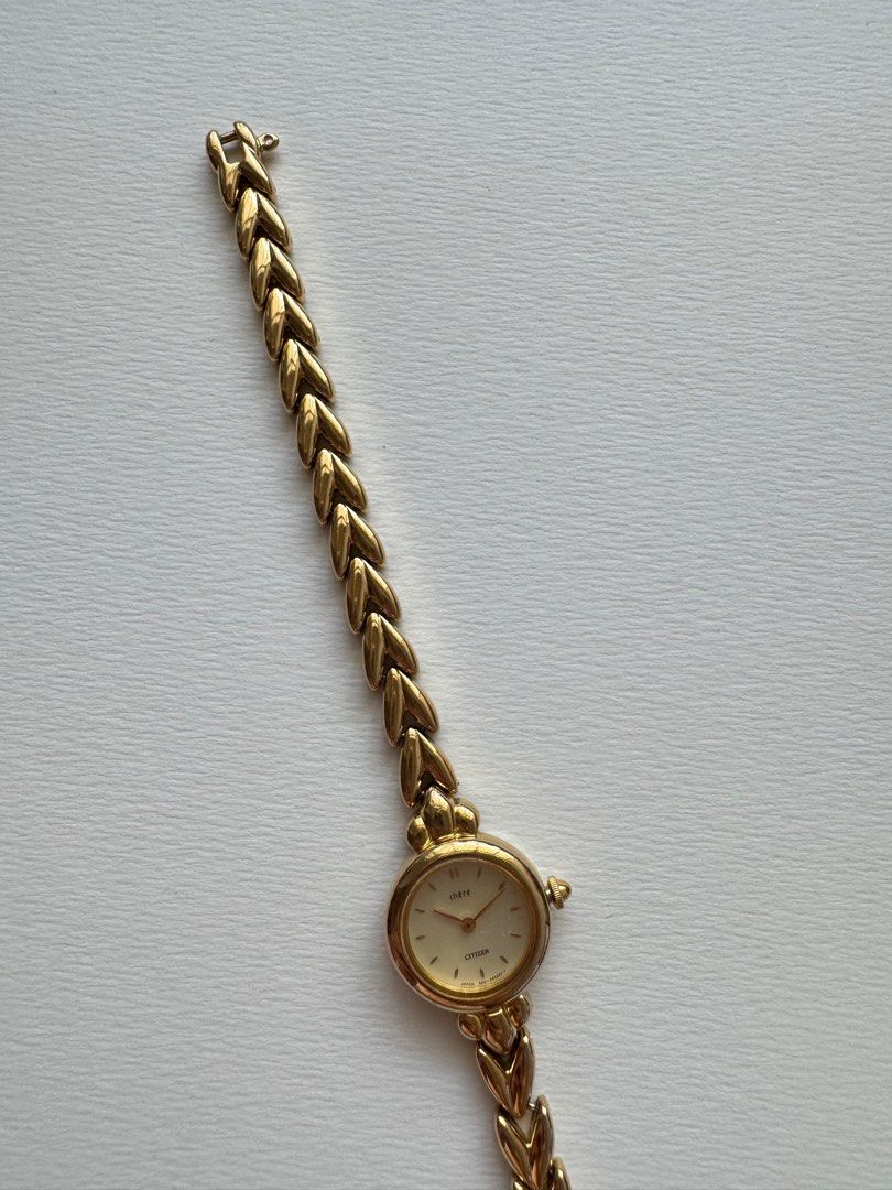 CITIZEN Chere Vintage Heart Bracelet Ladies Gold-tone Watch