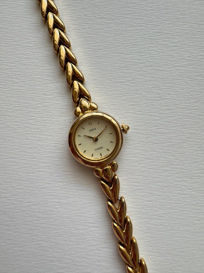 CITIZEN Chere Vintage Heart Bracelet Ladies Gold-tone Watch