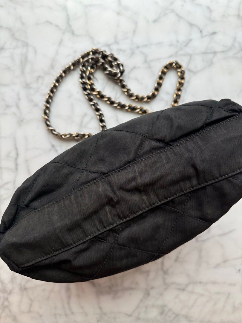 PRADA Quilted Chain Bag in Black & Gold (Vintage)