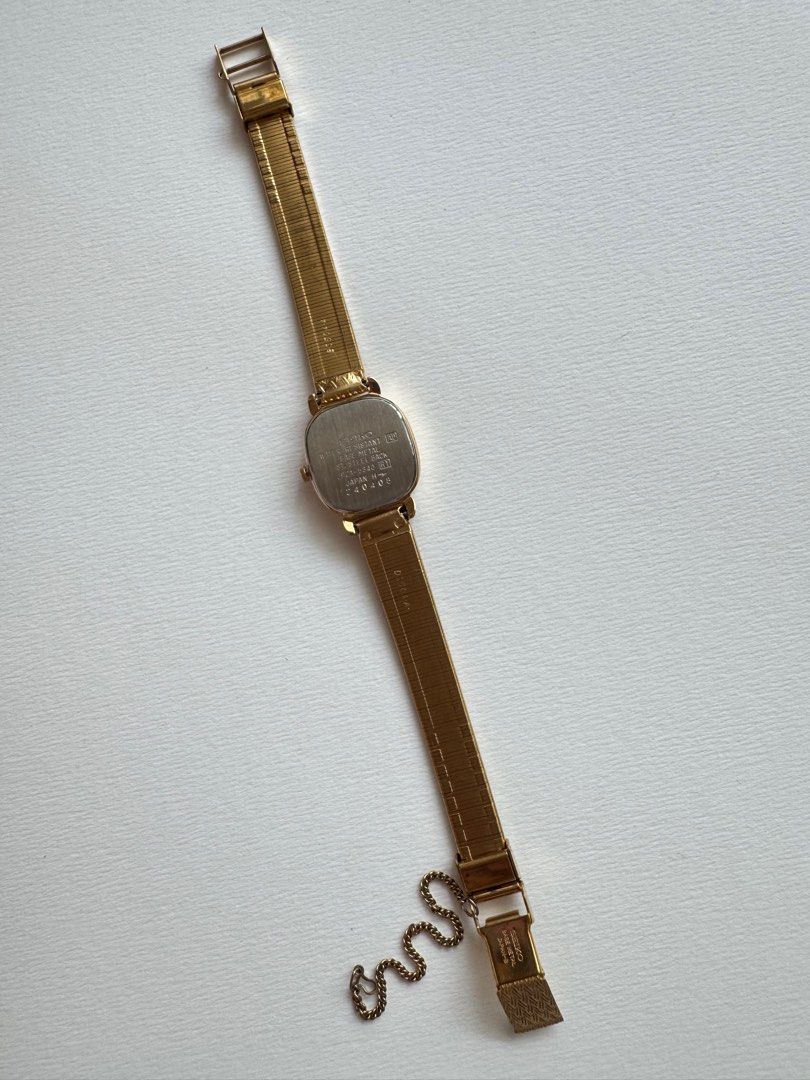 SEIKO Vintage Braided Gold-tone Rounded Square Ladies Watch