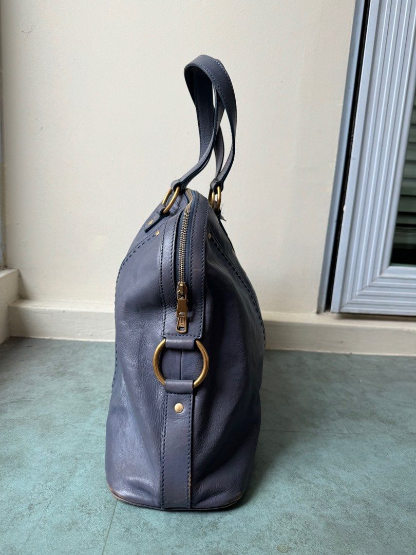 YSL Yves Saint Laurent Muse Large bag Blue Grey GHW